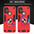 Silicone Matte Finish and Plastic Back Cover Case with Magnetic Finger Ring Stand YB1 for Motorola Moto G20