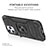 Silicone Matte Finish and Plastic Back Cover Case with Magnetic Finger Ring Stand YF1 for Apple iPhone 13 Pro Max