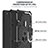 Silicone Matte Finish and Plastic Back Cover Case with Magnetic Finger Ring Stand YF1 for Samsung Galaxy A11