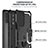 Silicone Matte Finish and Plastic Back Cover Case with Magnetic Finger Ring Stand YF1 for Samsung Galaxy M80S