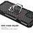 Silicone Matte Finish and Plastic Back Cover Case with Magnetic Finger Ring Stand YF1 for Samsung Galaxy M80S