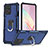 Silicone Matte Finish and Plastic Back Cover Case with Magnetic Finger Ring Stand YF1 for Samsung Galaxy M80S