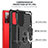 Silicone Matte Finish and Plastic Back Cover Case with Magnetic Finger Ring Stand YF1 for Samsung Galaxy S20 FE 4G