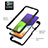 Silicone Matte Finish and Plastic Back Cover Case with Magnetic Finger Ring Stand ZJ1 for Samsung Galaxy A22 4G