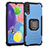 Silicone Matte Finish and Plastic Back Cover Case with Magnetic Finger Ring Stand ZJ2 for Samsung Galaxy A70S