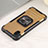 Silicone Matte Finish and Plastic Back Cover Case with Magnetic Finger Ring Stand ZJ2 for Samsung Galaxy M01 Core