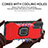 Silicone Matte Finish and Plastic Back Cover Case with Magnetic Finger Ring Stand ZJ2 for Samsung Galaxy S20 FE 4G