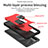 Silicone Matte Finish and Plastic Back Cover Case with Magnetic Finger Ring Stand ZJ2 for Xiaomi Redmi 9 Power