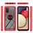 Silicone Matte Finish and Plastic Back Cover Case with Magnetic Finger Ring Stand ZJ5 for Samsung Galaxy F02S SM-E025F