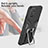 Silicone Matte Finish and Plastic Back Cover Case with Magnetic Finger Ring Stand ZL1 for Samsung Galaxy A03s