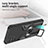 Silicone Matte Finish and Plastic Back Cover Case with Magnetic Finger Ring Stand ZL1 for Samsung Galaxy A12 5G