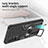 Silicone Matte Finish and Plastic Back Cover Case with Magnetic Finger Ring Stand ZL1 for Samsung Galaxy A52 4G