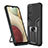 Silicone Matte Finish and Plastic Back Cover Case with Magnetic Finger Ring Stand ZL1 for Samsung Galaxy F02S SM-E025F