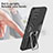 Silicone Matte Finish and Plastic Back Cover Case with Magnetic Finger Ring Stand ZL1 for Samsung Galaxy F12