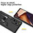 Silicone Matte Finish and Plastic Back Cover Case with Magnetic Finger Ring Stand ZL1 for Samsung Galaxy Note 20 Ultra 5G