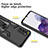 Silicone Matte Finish and Plastic Back Cover Case with Magnetic Finger Ring Stand ZL1 for Samsung Galaxy S20