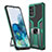 Silicone Matte Finish and Plastic Back Cover Case with Magnetic Finger Ring Stand ZL1 for Samsung Galaxy S20 Plus