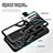 Silicone Matte Finish and Plastic Back Cover Case with Magnetic Finger Ring Stand ZL1 for Samsung Galaxy S20 Ultra