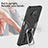 Silicone Matte Finish and Plastic Back Cover Case with Magnetic Finger Ring Stand ZL1 for Xiaomi Mi 10i 5G