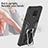 Silicone Matte Finish and Plastic Back Cover Case with Magnetic Finger Ring Stand ZL1 for Xiaomi Poco M2 Pro