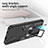 Silicone Matte Finish and Plastic Back Cover Case with Magnetic Finger Ring Stand ZL1 for Xiaomi Redmi 9 Power