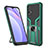 Silicone Matte Finish and Plastic Back Cover Case with Magnetic Finger Ring Stand ZL1 for Xiaomi Redmi 9 Power Green