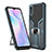 Silicone Matte Finish and Plastic Back Cover Case with Magnetic Finger Ring Stand ZL1 for Xiaomi Redmi 9A