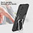 Silicone Matte Finish and Plastic Back Cover Case with Magnetic Finger Ring Stand ZL1 for Xiaomi Redmi Note 10 4G