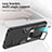 Silicone Matte Finish and Plastic Back Cover Case with Magnetic Finger Ring Stand ZL1 for Xiaomi Redmi Note 10 4G