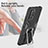 Silicone Matte Finish and Plastic Back Cover Case with Magnetic Finger Ring Stand ZL1 for Xiaomi Redmi Note 10 Pro 4G