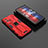 Silicone Matte Finish and Plastic Back Cover Case with Magnetic Stand A01 for Vivo iQOO 8 Pro 5G Red