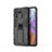 Silicone Matte Finish and Plastic Back Cover Case with Magnetic Stand A01 for Xiaomi Mi 11 Pro 5G