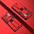 Silicone Matte Finish and Plastic Back Cover Case with Magnetic Stand A01 for Xiaomi Mi 11 Ultra 5G Red