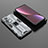 Silicone Matte Finish and Plastic Back Cover Case with Magnetic Stand A01 for Xiaomi Mi 12 5G Gray