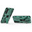Silicone Matte Finish and Plastic Back Cover Case with Magnetic Stand A02 for Samsung Galaxy S22 Plus 5G Green