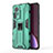 Silicone Matte Finish and Plastic Back Cover Case with Magnetic Stand A02 for Xiaomi Mi 12 5G