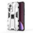 Silicone Matte Finish and Plastic Back Cover Case with Magnetic Stand A02 for Xiaomi Mi 12S 5G