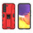 Silicone Matte Finish and Plastic Back Cover Case with Magnetic Stand A03 for Samsung Galaxy S22 5G