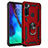 Silicone Matte Finish and Plastic Back Cover Case with Magnetic Stand for Motorola Moto G Pro