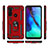 Silicone Matte Finish and Plastic Back Cover Case with Magnetic Stand for Motorola Moto G Stylus