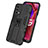 Silicone Matte Finish and Plastic Back Cover Case with Magnetic Stand for OnePlus Nord N200 5G