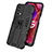 Silicone Matte Finish and Plastic Back Cover Case with Magnetic Stand for Oppo A74 5G