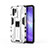 Silicone Matte Finish and Plastic Back Cover Case with Magnetic Stand for Oppo F19 Pro+ Plus 5G