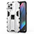 Silicone Matte Finish and Plastic Back Cover Case with Magnetic Stand for Oppo Find X3 Pro 5G