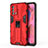 Silicone Matte Finish and Plastic Back Cover Case with Magnetic Stand for Oppo Reno6 Lite