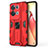 Silicone Matte Finish and Plastic Back Cover Case with Magnetic Stand for Oppo Reno9 Pro+ Plus 5G