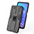 Silicone Matte Finish and Plastic Back Cover Case with Magnetic Stand for Realme 9 SE 5G