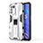 Silicone Matte Finish and Plastic Back Cover Case with Magnetic Stand for Realme 9 SE 5G