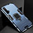 Silicone Matte Finish and Plastic Back Cover Case with Magnetic Stand for Realme X50t 5G