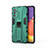 Silicone Matte Finish and Plastic Back Cover Case with Magnetic Stand for Samsung Galaxy A34 5G